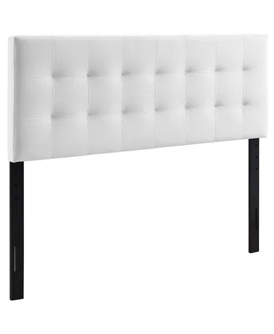 Modway Lily Biscuit Tufted Performance Velvet Headboard In White