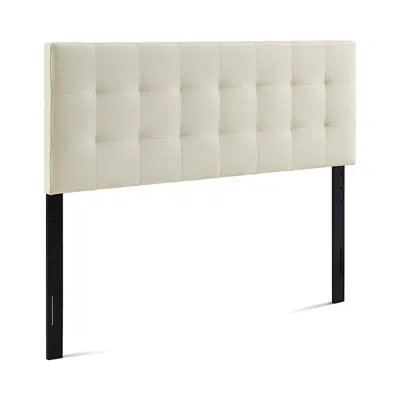 Modway Lily Upholstered Fabric Headboard, Full In White
