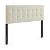 Modway Lily Upholstered Fabric Headboard, King In White