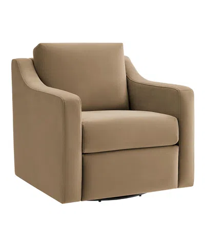Modway Liora Performance Velvet Armchair In Brown
