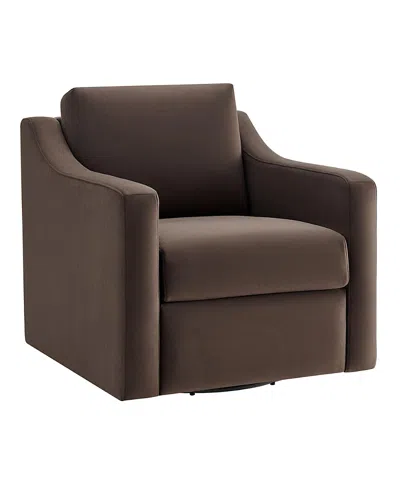 Modway Liora Performance Velvet Armchair In Brown