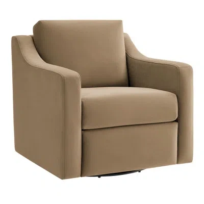 Modway Liora Performance Velvet Armchair In Taupe Velvet