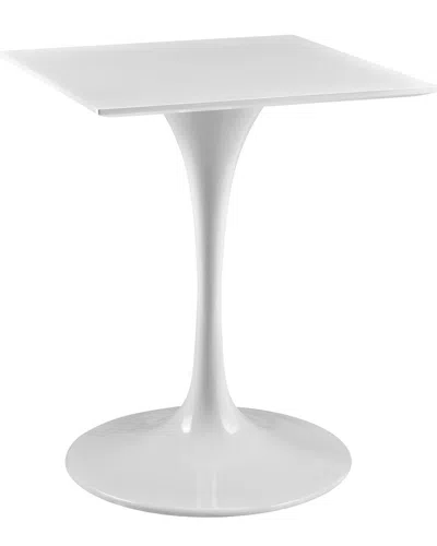 Modway Lippa 24in Square Wood Top Dining Table In White