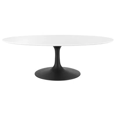 Modway Lippa 48" Oval Coffee Table In White