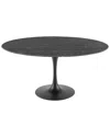 Modway Lippa 60in Artificial Marble Dining Table In Black