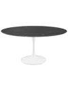 Modway Lippa 60in Artificial Marble Dining Table In White