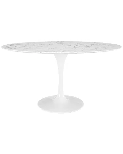 MODWAY MODWAY LIPPA 60IN OVAL ARTIFICIAL MARBLE DINING TABLE