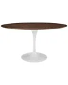 Modway Lippa 60 Oval Walnut Dining Table Eei-1138-wal In Brown
