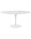 Modway Lippa 60in Round Artificial Marble Dining Table