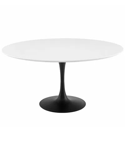 Modway Lippa 60in Round Wood Dining Table In Multi