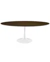 Modway Lippa 78in Oval Wood Dining Table In Brown