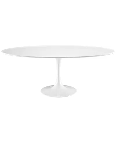 Modway Lippa 78 Oval Wood Top Dining Table Eei-1657-whi In White