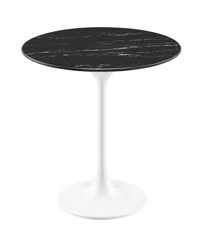 Modway Lippa Round Artificial Marble Side Table In Multi