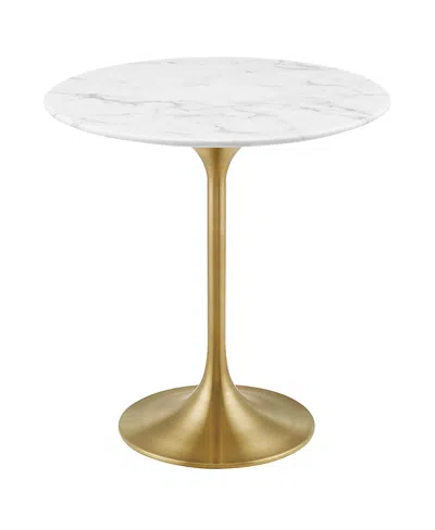 Modway Lippa Round Artificial Marble Side Table In Multi