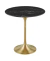 Modway Lippa Round Artificial Marble Side Table In Multi