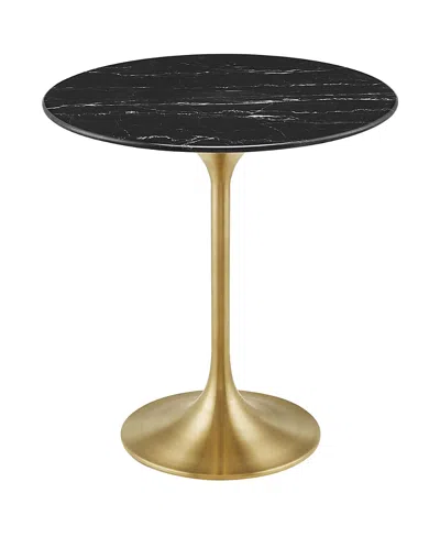 Modway Lippa Round Artificial Marble Side Table In Multi