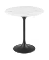 Modway Lippa Round Artificial Marble Side Table In Multi