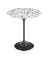 Modway Lippa Round Terrazzo Side Table In White