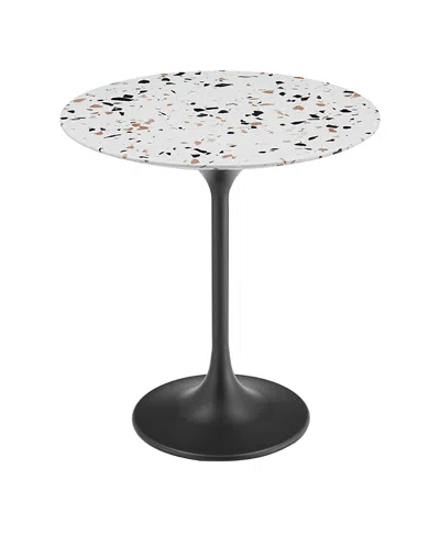 Modway Lippa Round Terrazzo Side Table In White