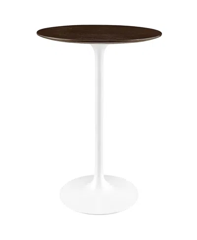 Modway Lippa Round Wood Bar Table