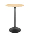 Modway Lippa Round Wood Bar Table In Black