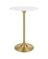 Modway Lippa Round Wood Bar Table In Multi