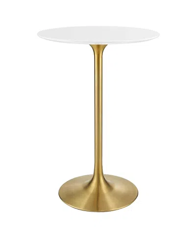 Modway Lippa Round Wood Bar Table In Multi