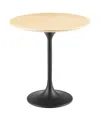 Modway Lippa Round Wood Side Table In Black