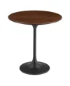 Modway Lippa Round Wood Side Table In Brown