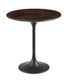 Modway Lippa Round Wood Side Table In Burgundy