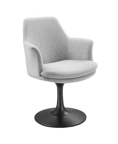 Modway Lippa Swivel Dining Armchair In Gray