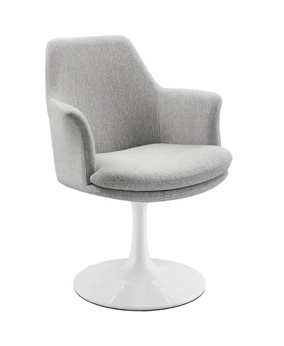 Modway Lippa Swivel Dining Armchair In Gray