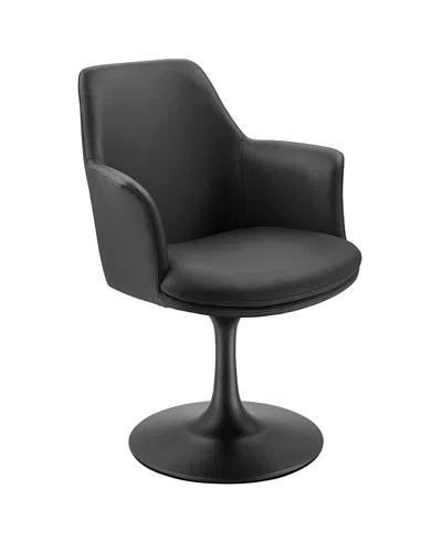 Modway Lippa Swivel Dining Armchair In Black