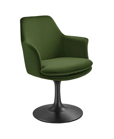 Modway Lippa Swivel Dining Armchair In Green