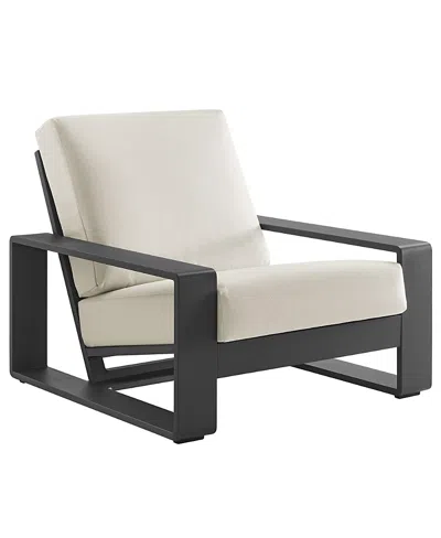 Modway Lirienne Outdoor Patio Aluminum Armchair In Black
