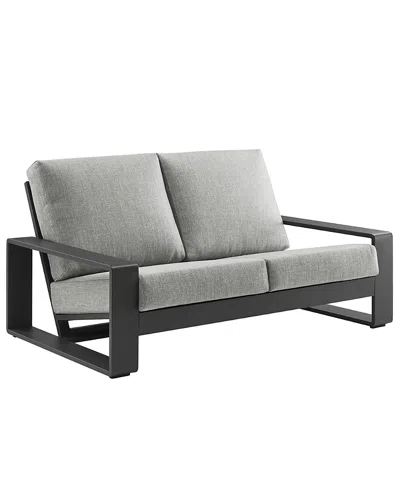Modway Lirienne Outdoor Patio Aluminum Loveseat In Gray