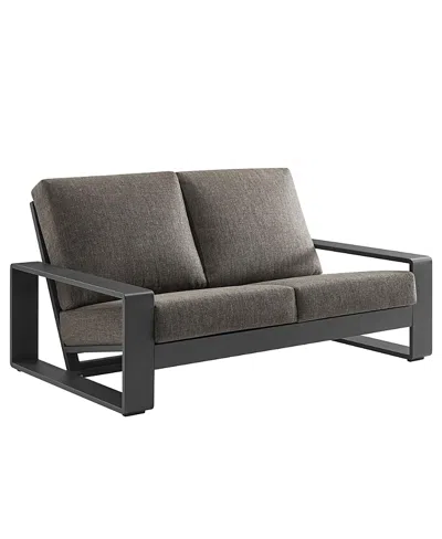 Modway Lirienne Outdoor Patio Aluminum Loveseat In Gray