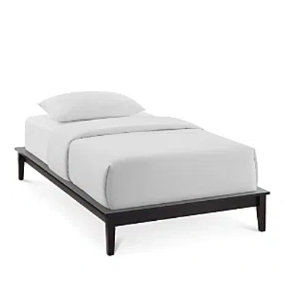 Modway Lodge Twin Wood Platform Bed Frame In Walnut