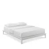 Modway Lodge Wood Platform Bed Frame In White