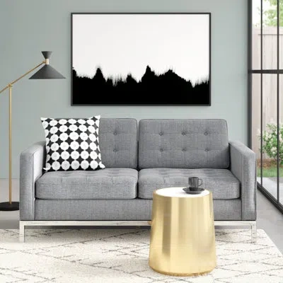 Modway Loft Upholstered Fabric Loveseat In Gray Performance Velvet
