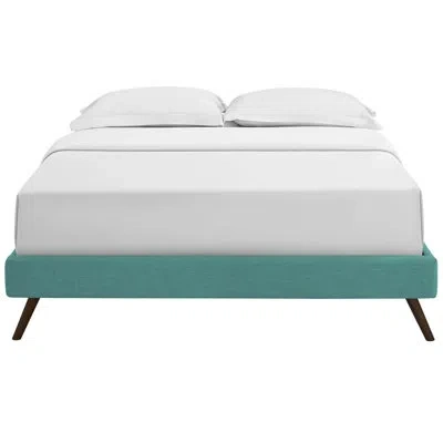 Modway Loryn Bed Frame With Round Splayed Legs In Teal