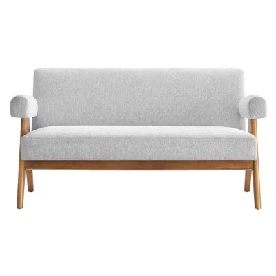 Modway Lyra 59'' Loveseat In Gray Revolution Performance Fabrics