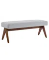 Modway Lyra Upholstered Bench In Brown