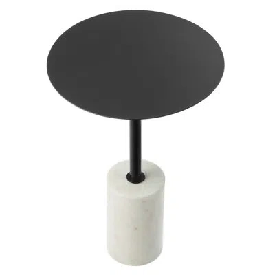 Modway Lyric Iron Pedestal End Table In Black