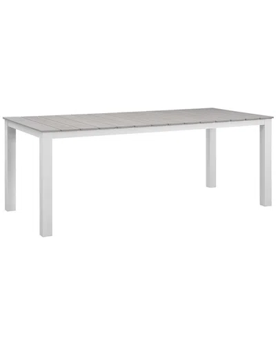 Modway Maine 80in Outdoor Patio Dining Table In White