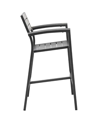 Modway Maine Outdoor Patio Bar Stool In Black