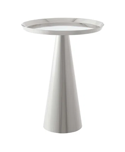Modway Maren Round Side Table In Silver