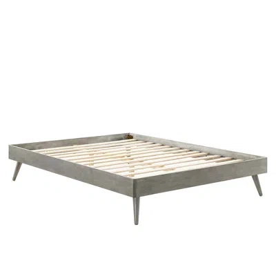 Modway Margo Wood Platform Bed Frame In Gray
