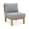 Modway Marina Armless Outdoor Patio Teak Sofa In Gray