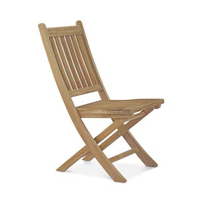 Modway Marina Outdoor Patio Teak Folding Chair In Brown